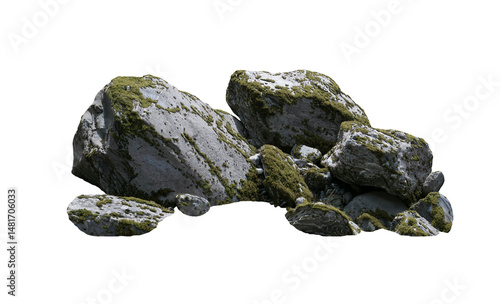  Boulder on Transparent Background, Elegant Stone for Luxury Designs and Architecture