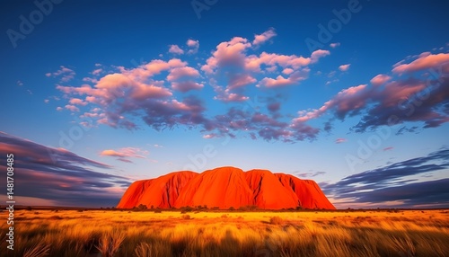 Ayers Rock at Sunset: A Majestic Australian Landscape