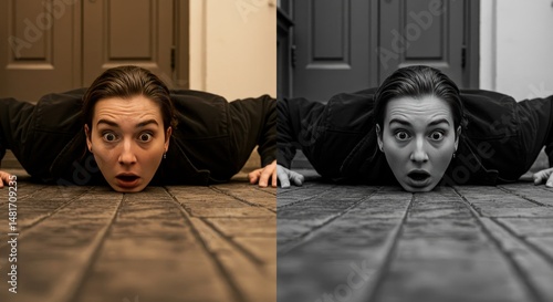 Photo: Woman Doing Push Ups...