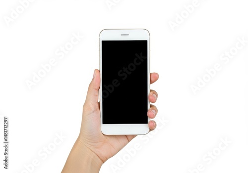 Photo Hand Holding White Sm...