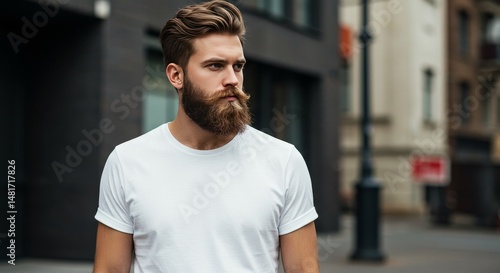 Photo of Bearded Man in Whi...