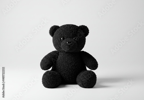 3D Black Plush Teddy Bear T...
