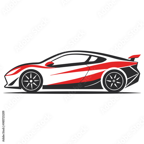 Sleek Sport Car Illustration for Racing and Automotive Projects