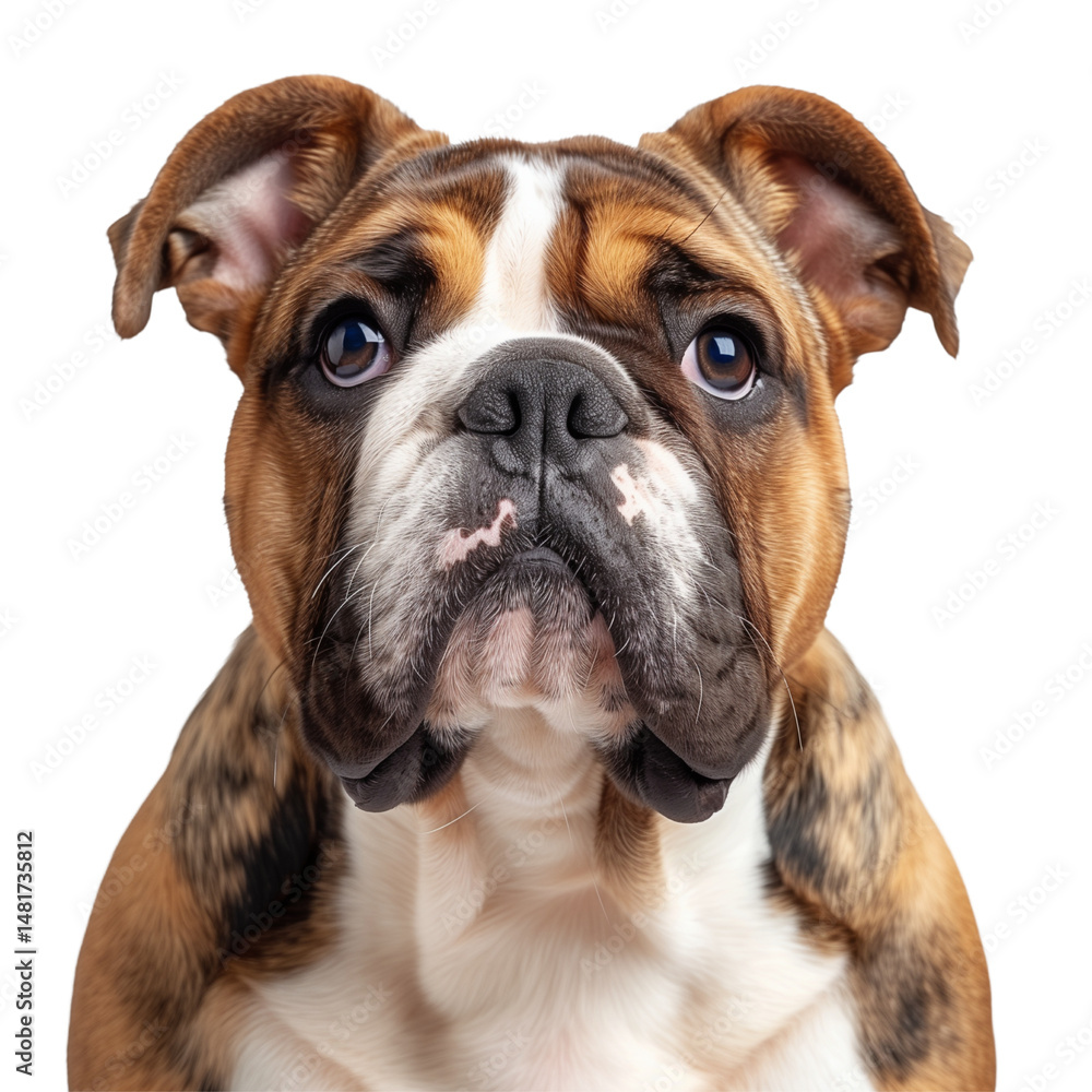 Obraz premium Bulldog Dog Isolated on Transparent Background. PNG. Generated AI