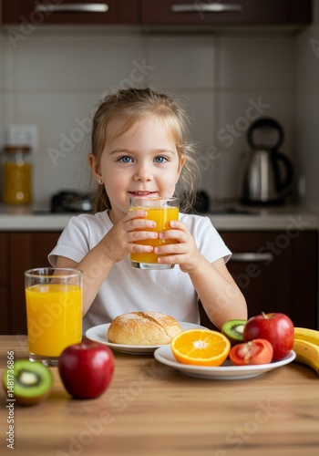 Photo of Girl Drinking Oran...