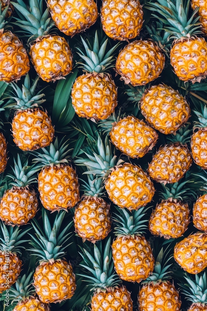 Fototapeta premium Tropical pineapple pattern (1)