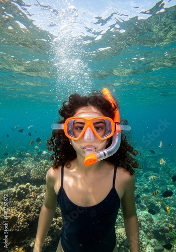 Photo of Girl Snorkeling in...