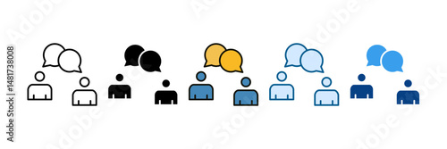 Interaction Icon Set Multiple Style Collection