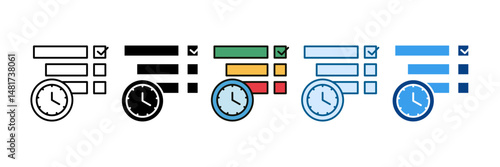 Prioritization Icon Set Multiple Style Collection