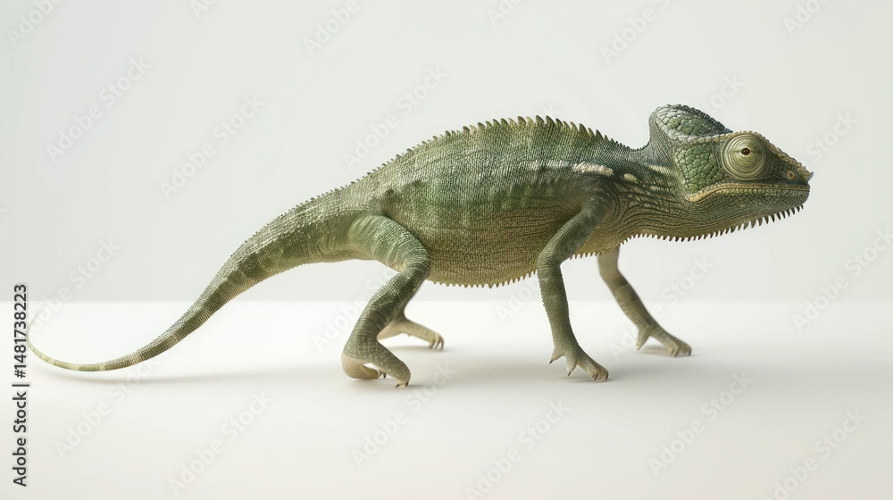 Obraz premium Green Chameleon Profile