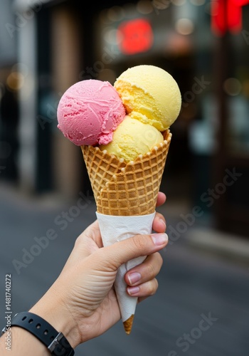 Photo of Hand Holding A Waf...