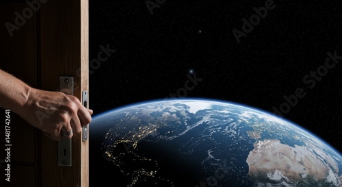 Photo of Hand Opening Door ...