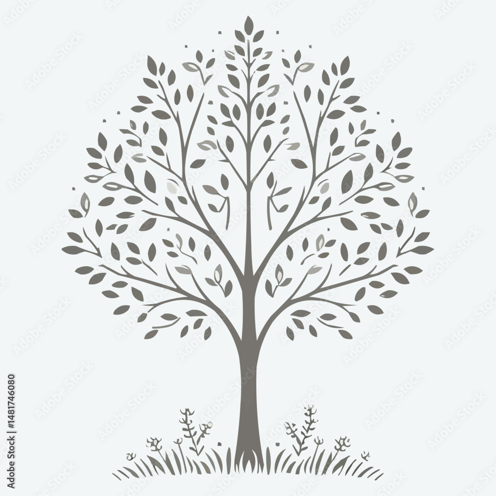 Fototapeta premium White Leaves Tree