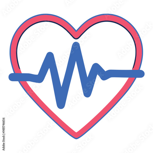 heart and heartbeat symbol