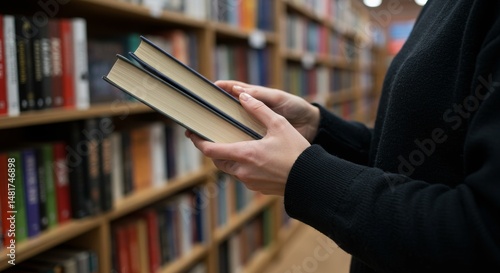 Photo of Hands Holding Book...