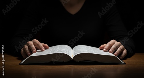Photo of Hands Reading Open...