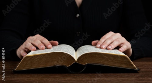 Photo of Hands Reading an O...