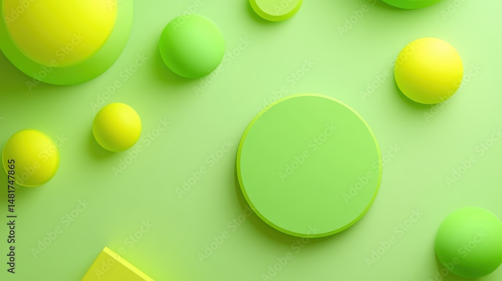 Abstract geometric shapes in vibrant green and yellow Abstract geometric shapes in vibrant green and yellow