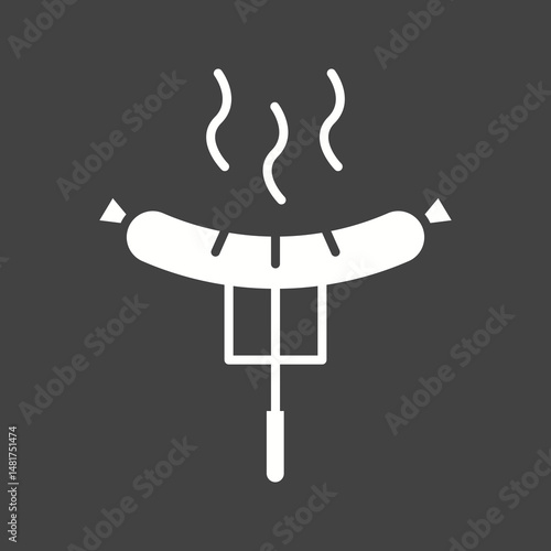 Burning Sausage icon vector image. Suitable for mobile apps, web apps and print media.