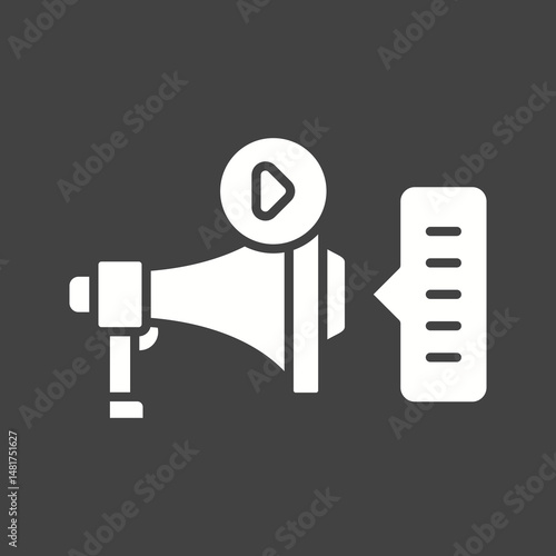 Campaign icon vector image. Suitable for mobile apps, web apps and print media.