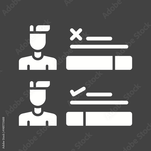 Candidate Results icon vector image. Suitable for mobile apps, web apps and print media.