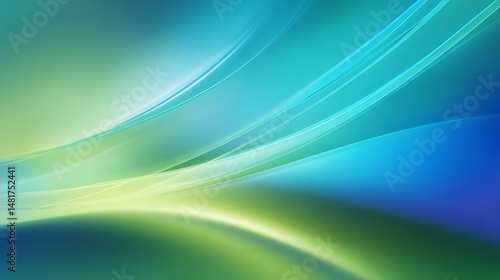 Blue green abstract background featuring soft motion blur and crisp edges.
