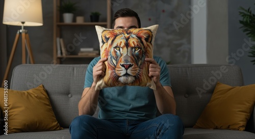 Photo of Man Hiding Face Wi...