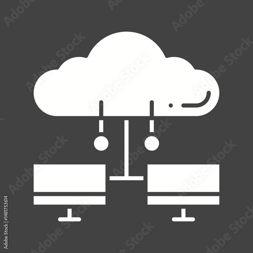 Cloud Connection icon vector image. Suitable for mobile apps, web apps and print media.