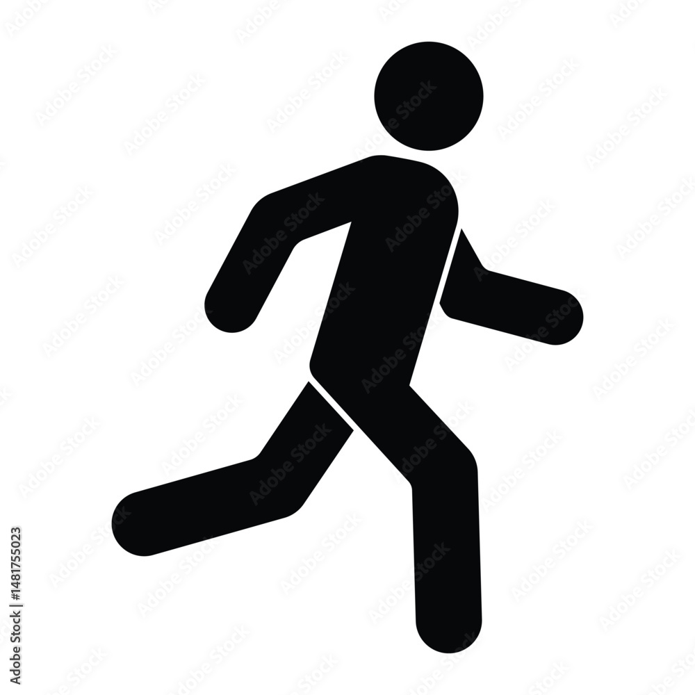 Running Man Icon Silhouette Vector Pictogram of a Person Running Running Man Icon Silhouette Vector Pictogram of a Person Running