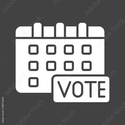 Election Day icon vector image. Suitable for mobile apps, web apps and print media.