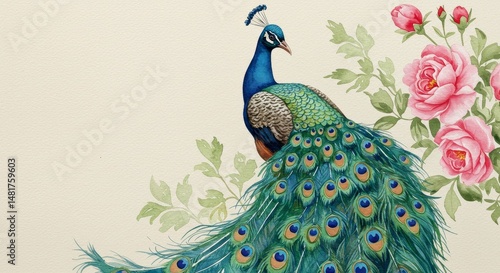 Illustration of Peacock Wit...