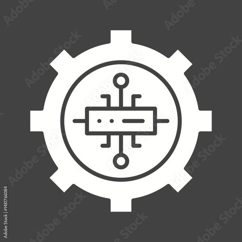 Server Settings icon vector image. Suitable for mobile apps, web apps and print media.