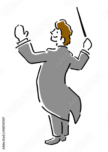 指揮者のベクターイラスト