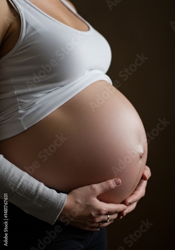 Photo of Pregnant Woman Hol...