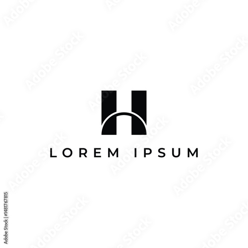 letter H logo icon vector