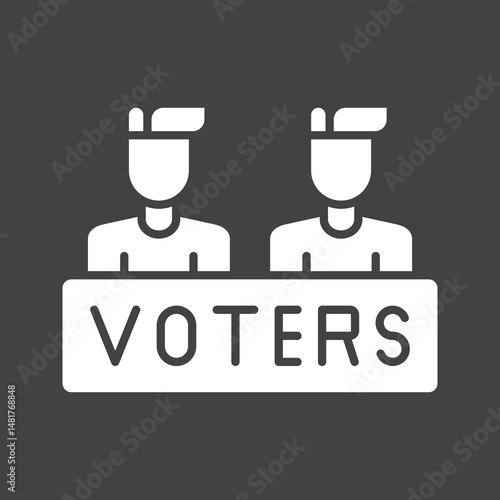Voters icon vector image. Suitable for mobile apps, web apps and print media.