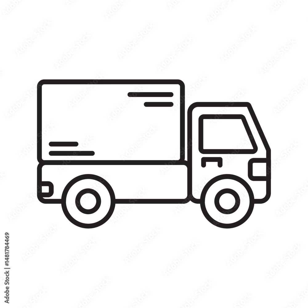 Fototapeta premium delivery truck line