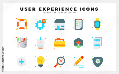 Wallpaper Mural 15 User Experience Flat icon pack. vector illustration. Torontodigital.ca