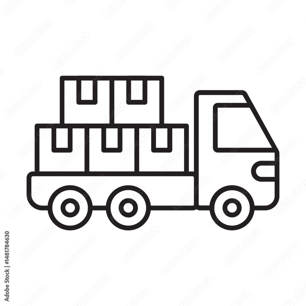 delivery truck line delivery truck line