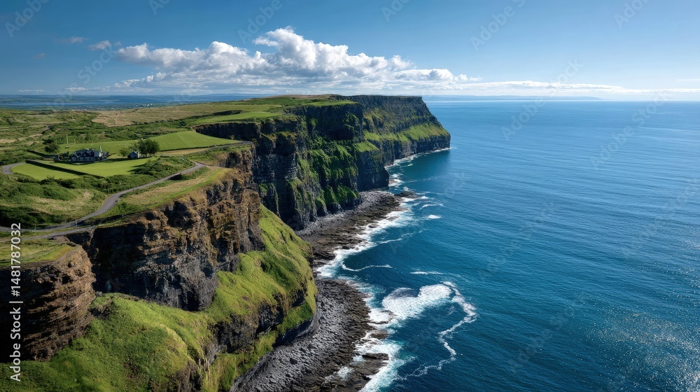 Coastal cliffs and ocean panorama Coastal cliffs and ocean panorama