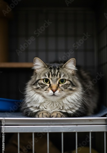 Photo of a Grey Brown Cat i...