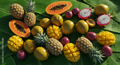 Fresh Pineapple and Banana: Tropical Fruit Ingredients