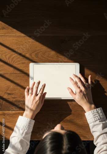Photo of Woman Using Tablet...