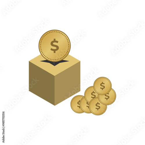 Cash back reward program icon, business concept for banner, poster, and social media promotion.