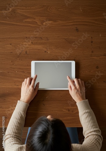 Photo of Woman Using Tablet...