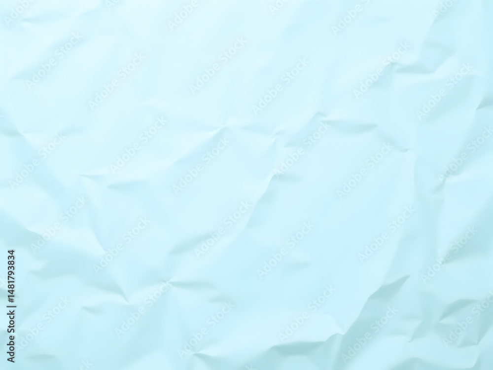 Obraz premium Serene Pastel Blue Crumpled Paper Texture with Soft Light and Subtle Folds for Elegant Backgrounds and Creative Projects that require a calming aesthetic
