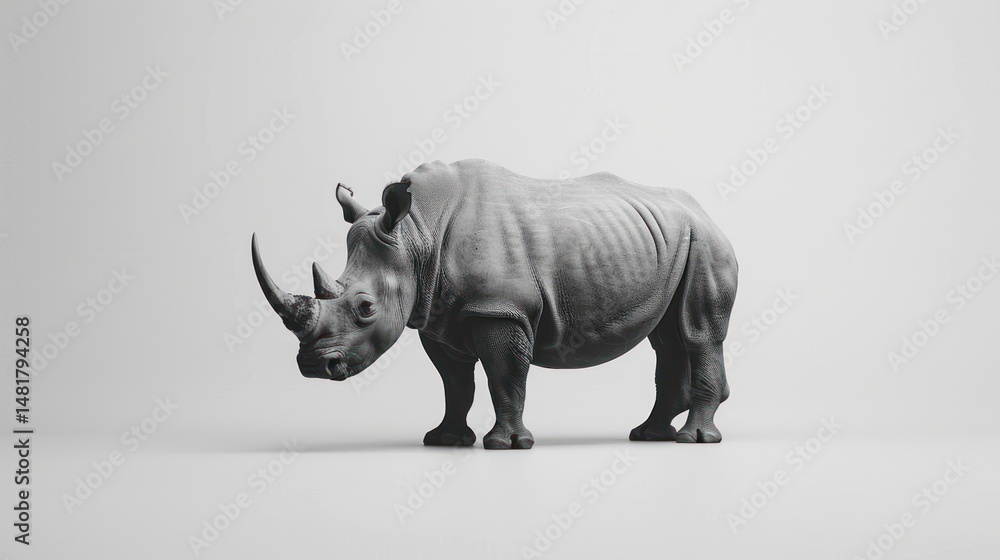 Fototapeta premium Gray Rhino Sculpture