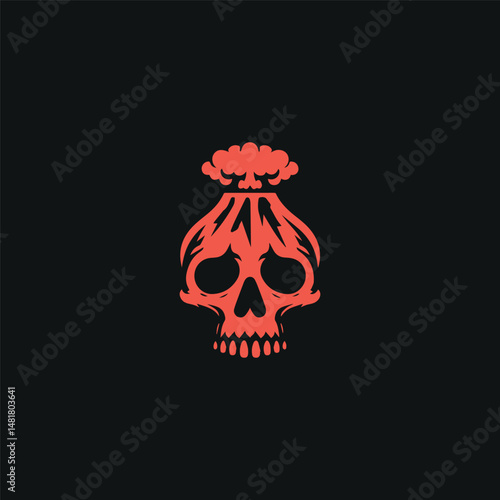 Skull eruption logo