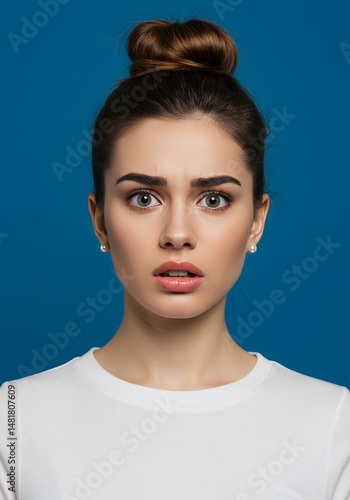Photo Portrait Surprised Wo...