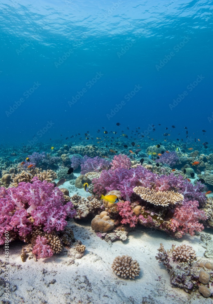 Fototapeta premium Photo of Vibrant Coral Reef with Tropical Fish